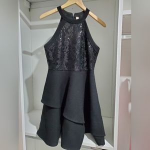 Blink blank black teen sequence dress